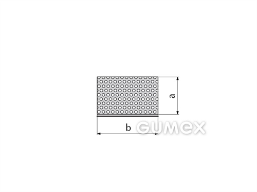 Samolepiaci mikroporézny profil obdĺžnikový, 2,5x8mm, 6-prúd, hustota 500kg/m3, EPDM, -30°C/+80°C, čierny